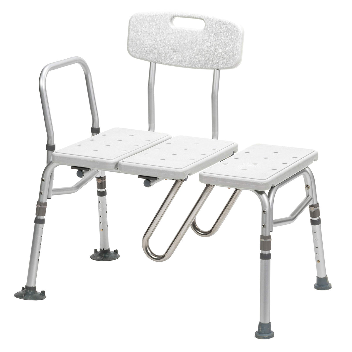 Adjustable Height White Tub Transfer Bench E80961