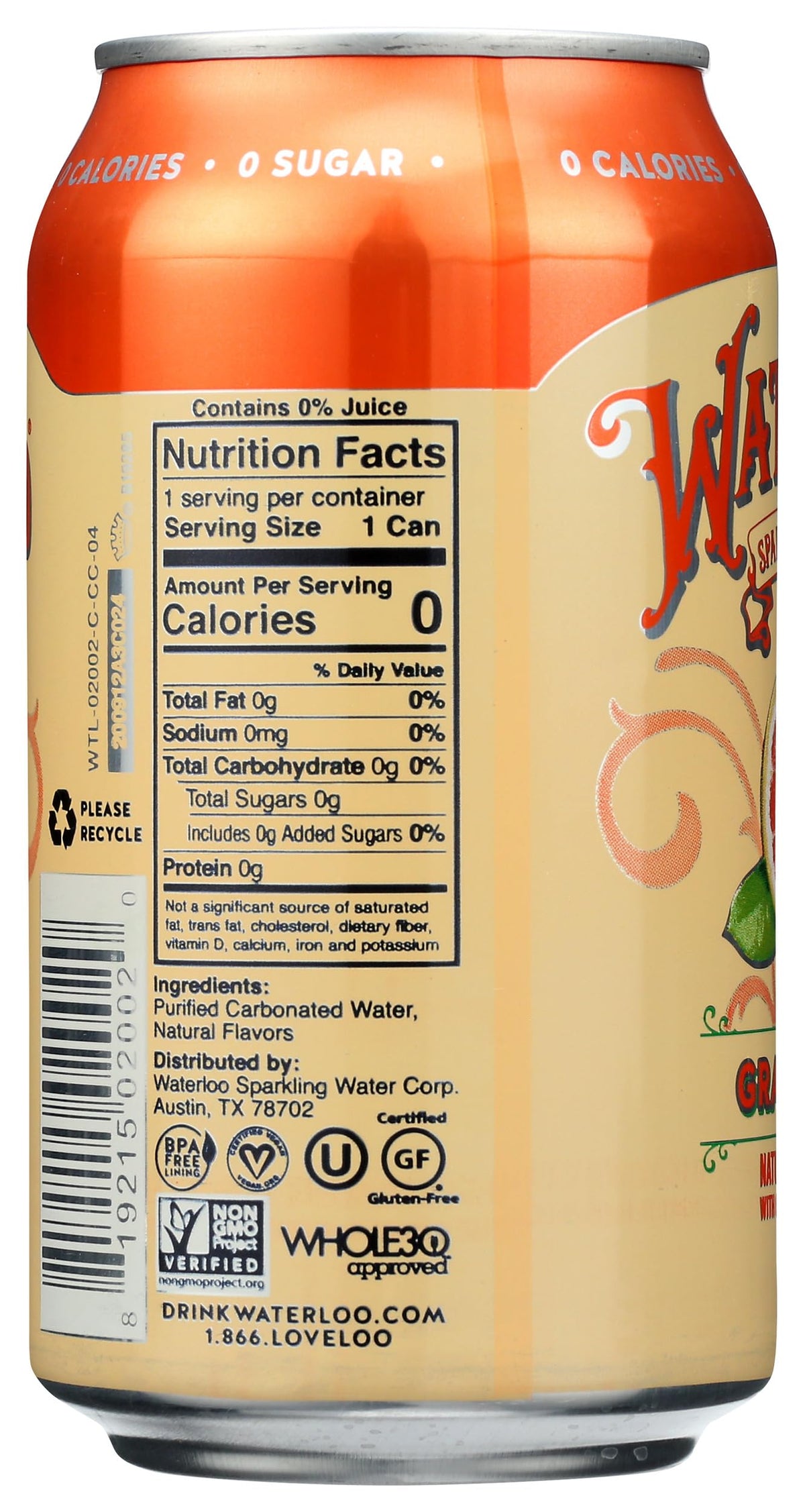 Grapefruit Sparkling Water 12 Fl Oz R67395