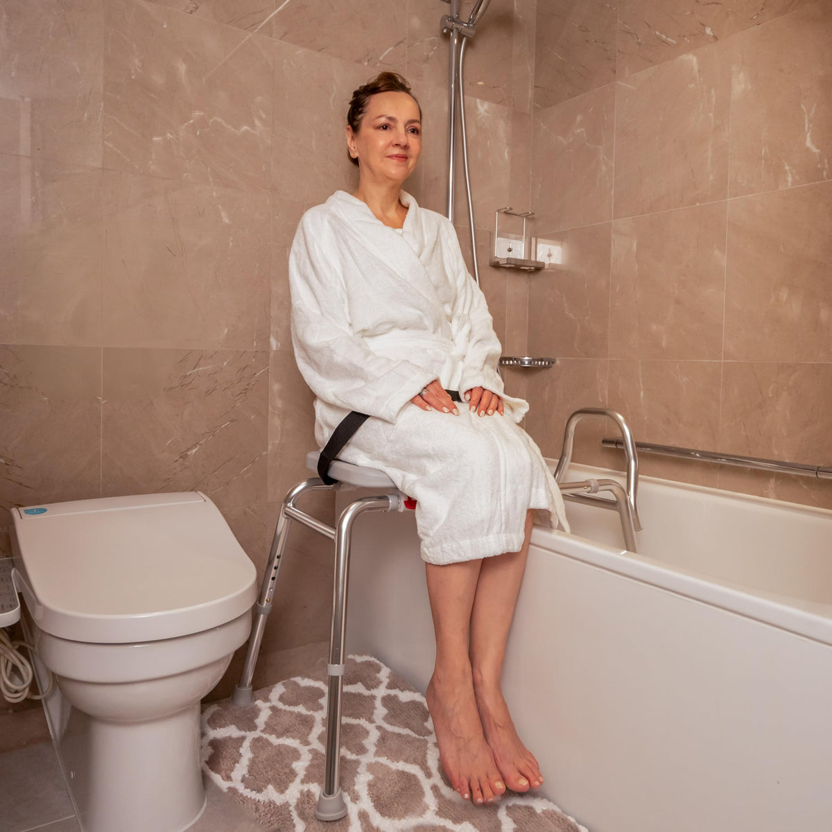 Height Adjustable Shower Chair & Tub Transfer Bench J673184