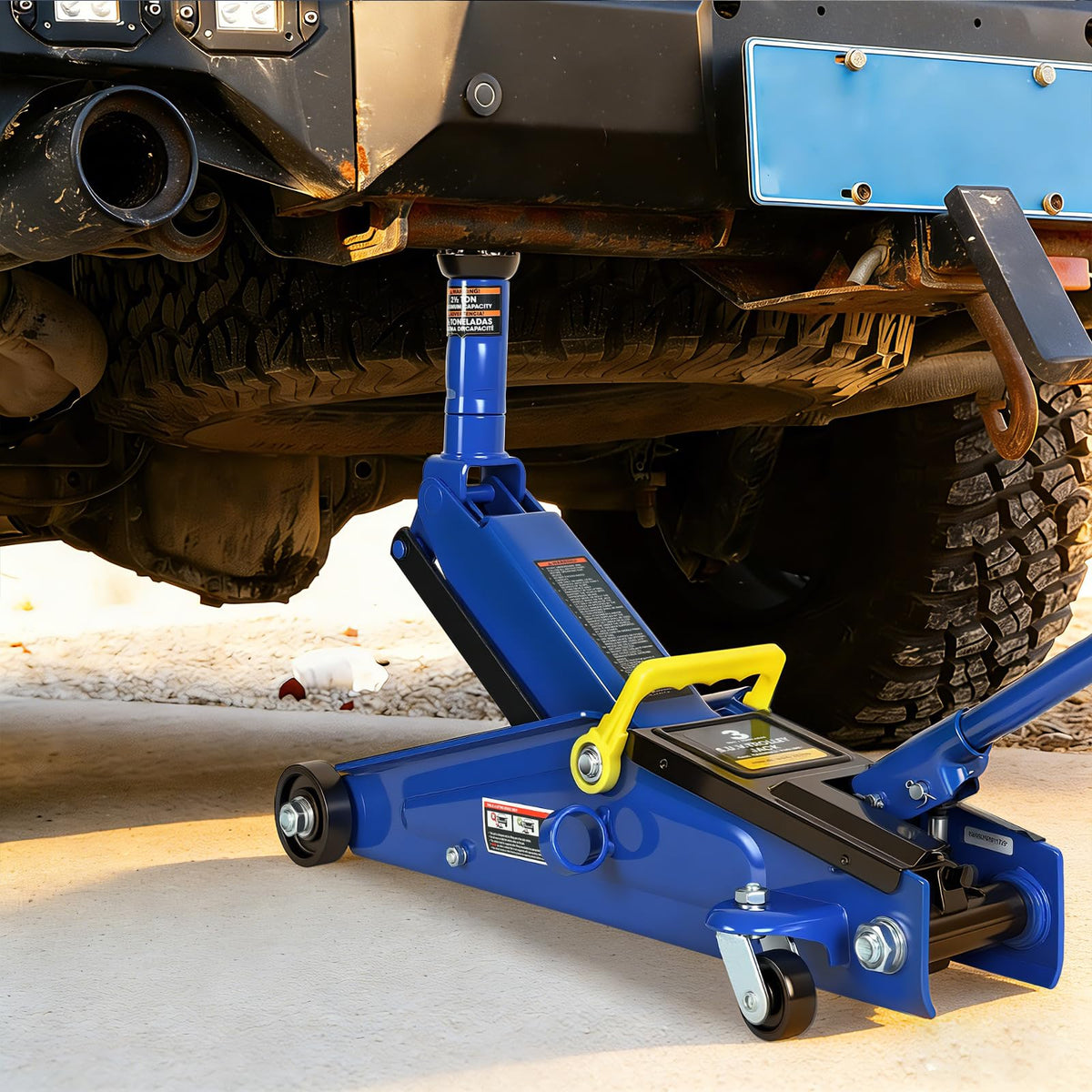 3 Ton Hydraulic Floor Jack, 6000 LBS Capacity, Blue Q8193
