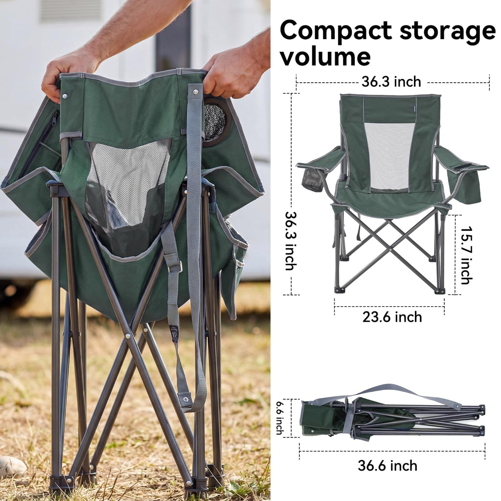Oversized Folding Camping Chair 2 Pack L909