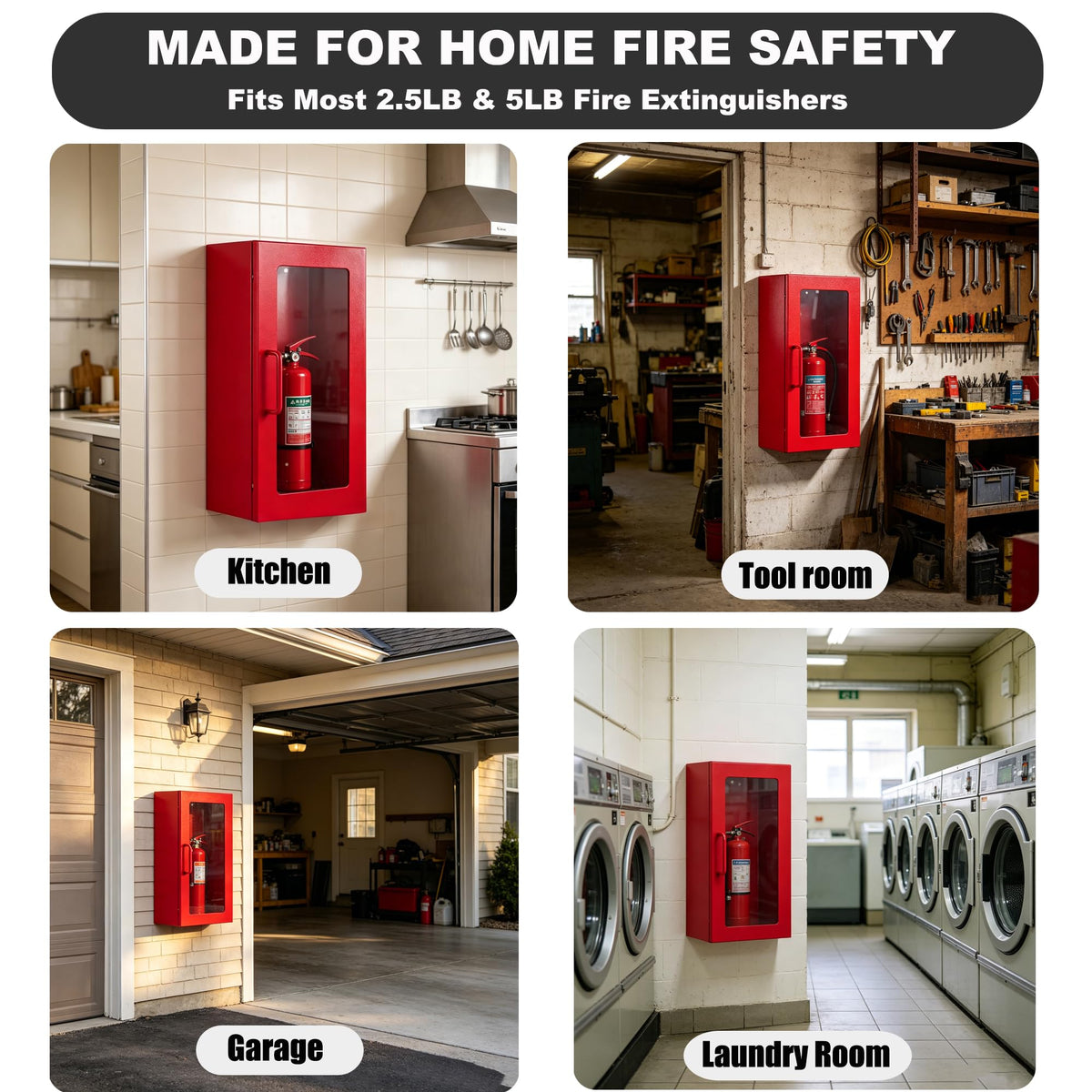 5lb Steel Fire Extinguisher Cabinet M147