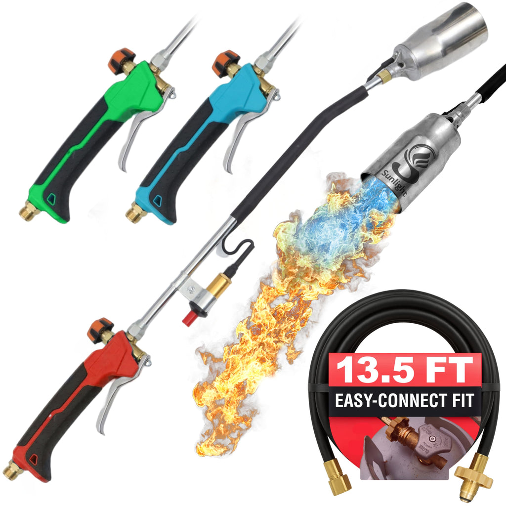 Propane Torch Weed Burner with 13 ft Hose, Adjustable 2,200,000 BTU Self Igniting O58593