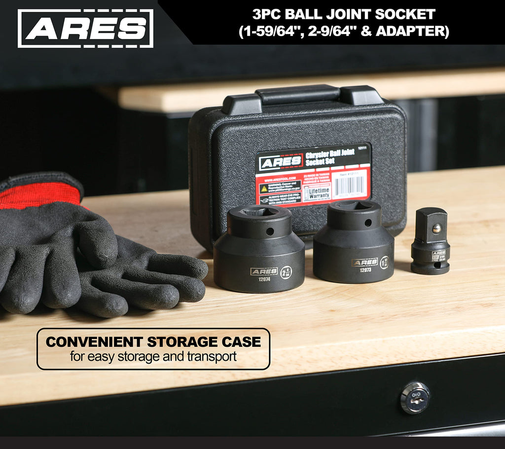 3-Piece Ball Joint Socket Set 3/4-Inch Drive O5222