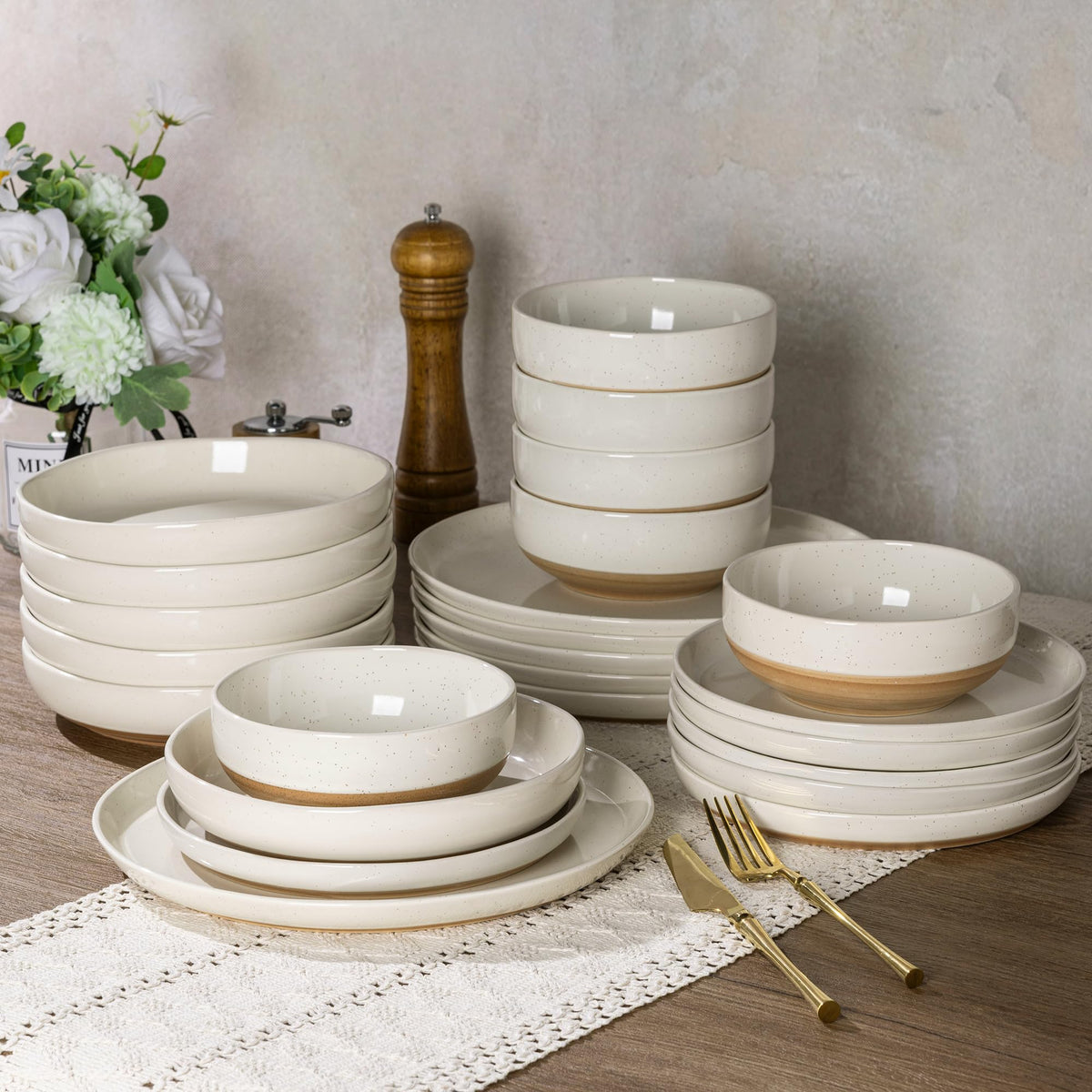 8.75'' Ceramic Stoneware Bowls Set of 4 S20903