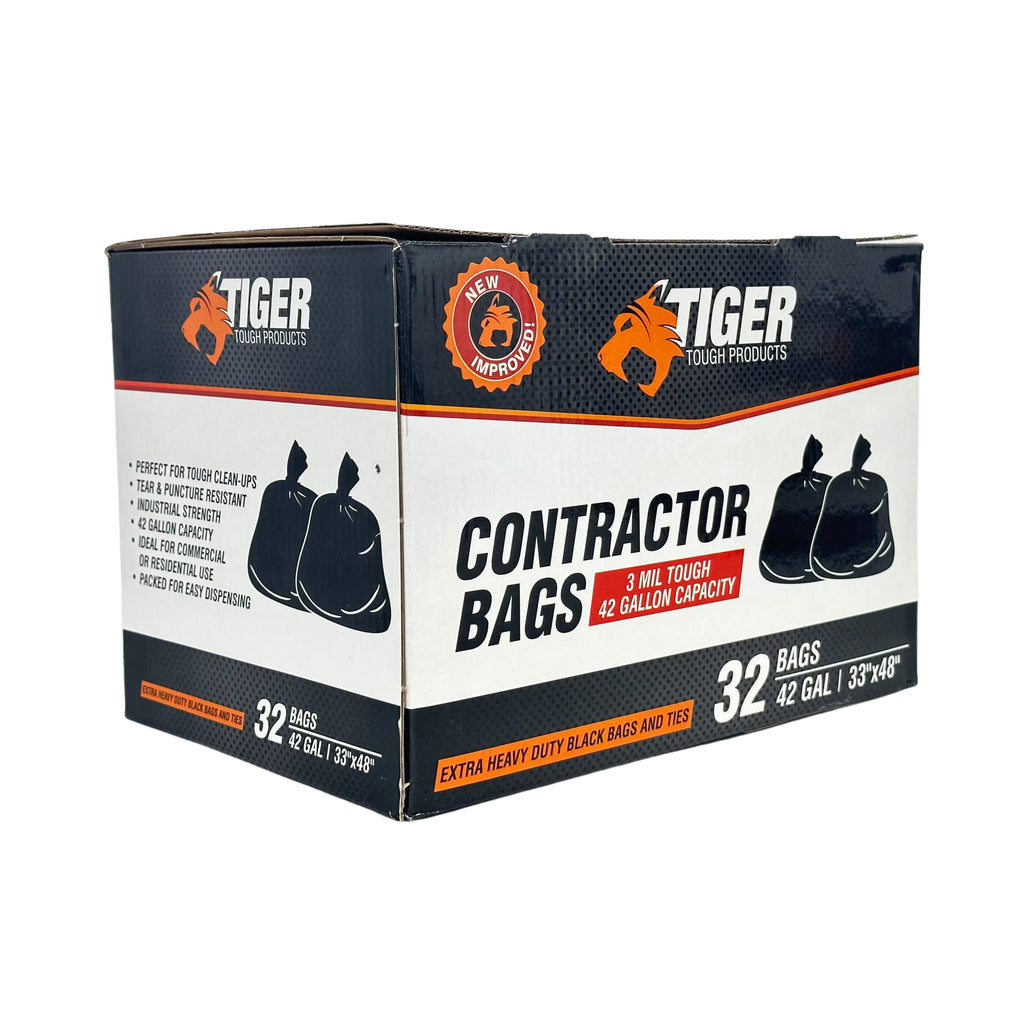 42 Gallon 3 Mil Heavy Duty Black Trash Bags R62452