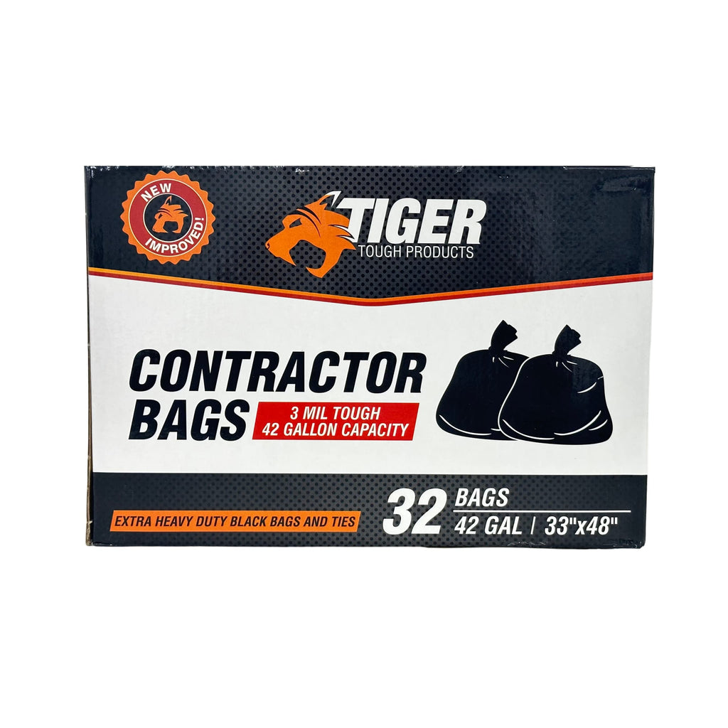 42 Gallon 3 Mil Heavy Duty Black Trash Bags R62452