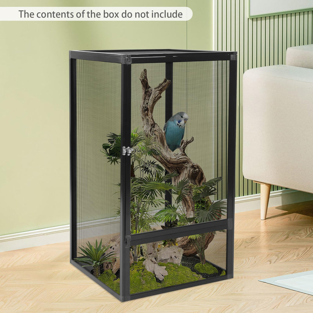17.72" L×17.72" W×31.50" H Reptile Enclosure with Escape-Proof Lock F759
