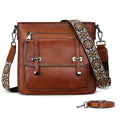 Soft Leather Crossbody Bags with Multi Pockets D789