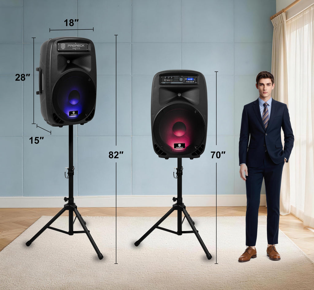 Portable 15-Inch 2000 Watt 2-Way Powered PA Speaker System G98725