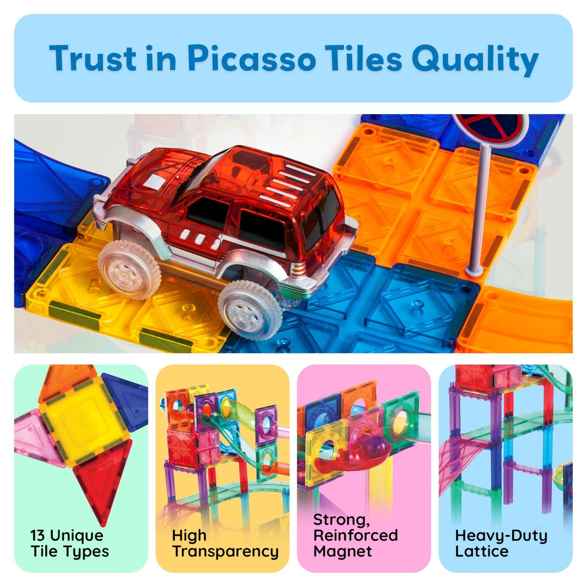 108 Piece Marble Run Race Track Set with LED Cars D329