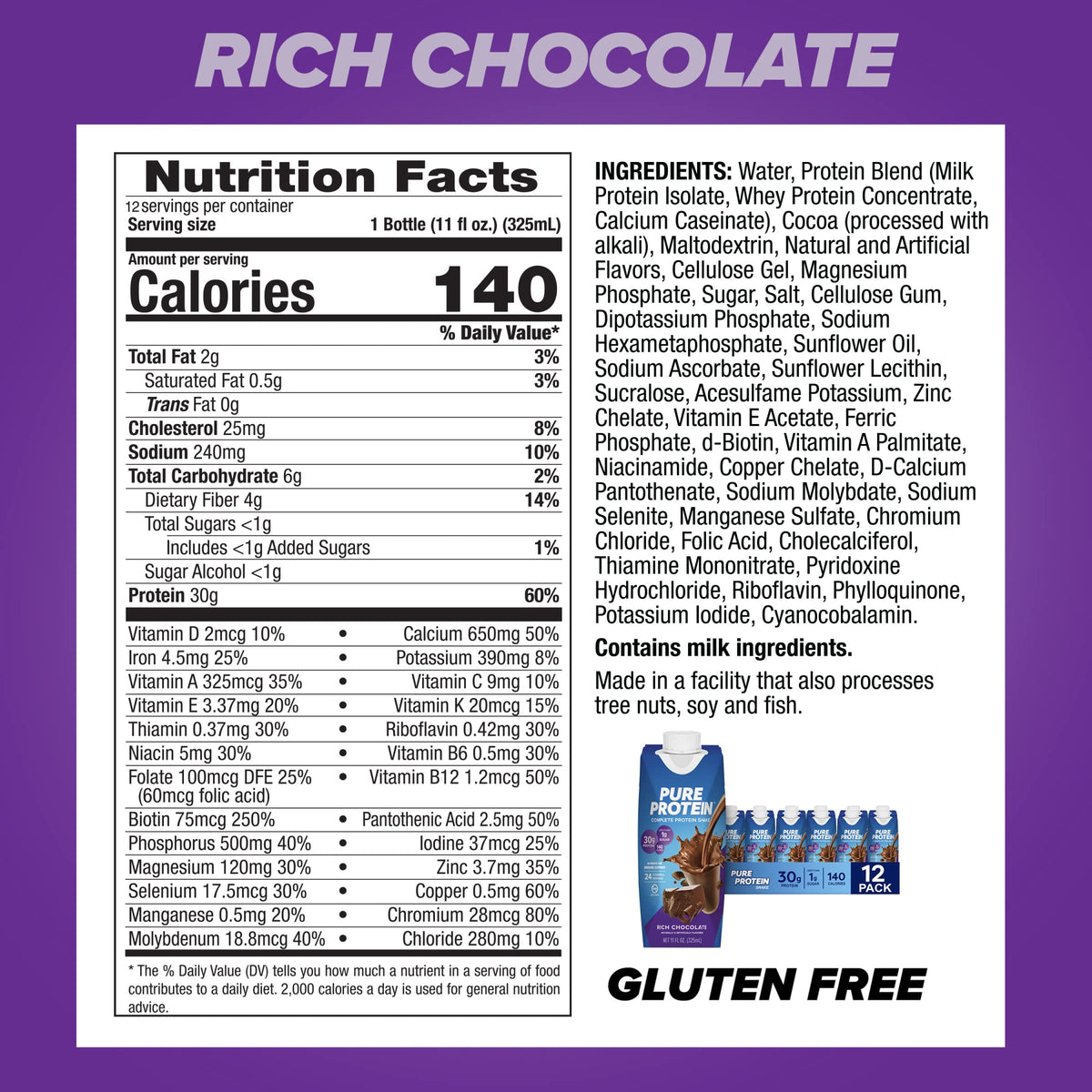 Chocolate Peanut Butter Protein Shake & Bars 1.76oz 12 Count S6319