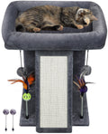 Grey Cat Tree Tower with Scratching Post F178