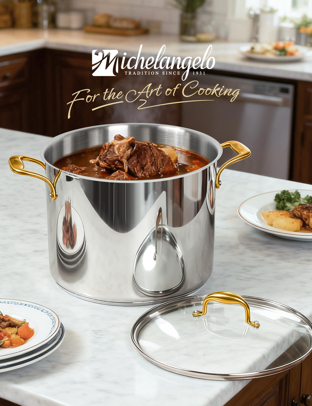 20 Quart Stainless Steel Stock Pot with Lid J9323