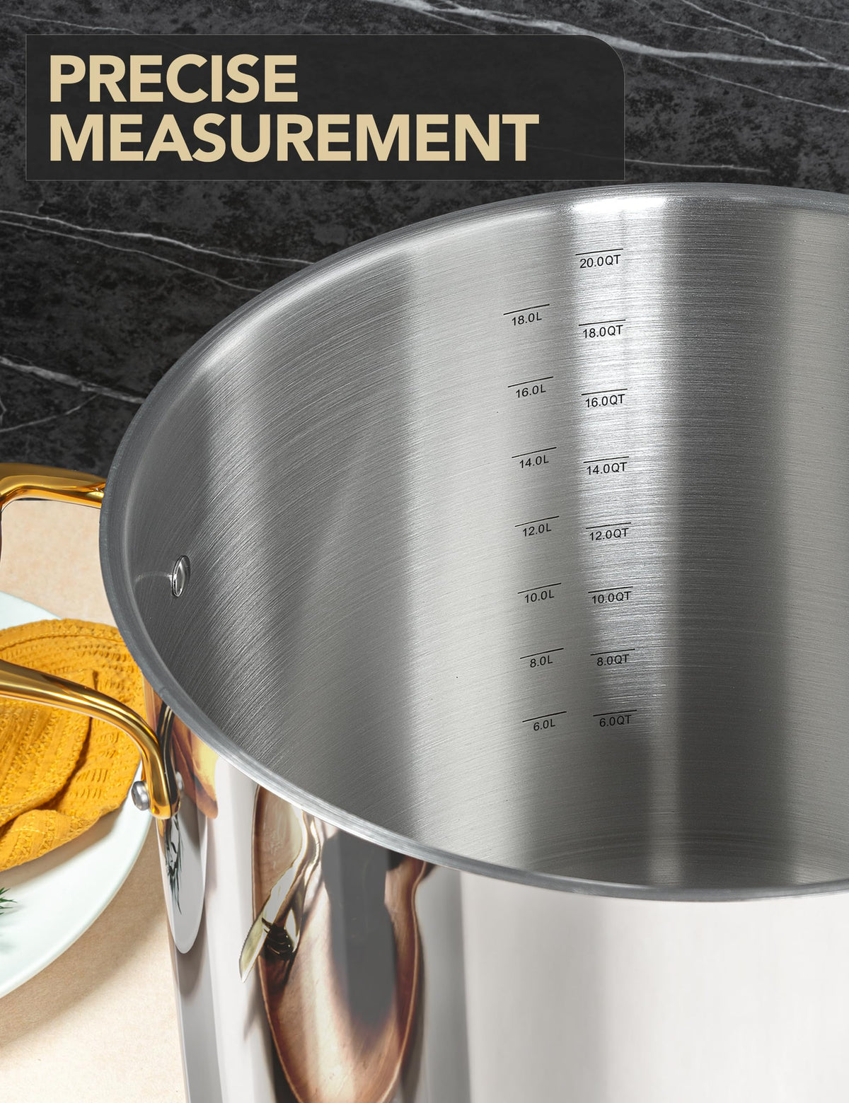 20 Quart Stainless Steel Stock Pot with Lid J9323