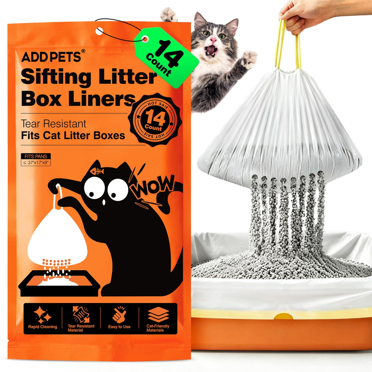 Sifting Litter Box Liners 14 Count P732