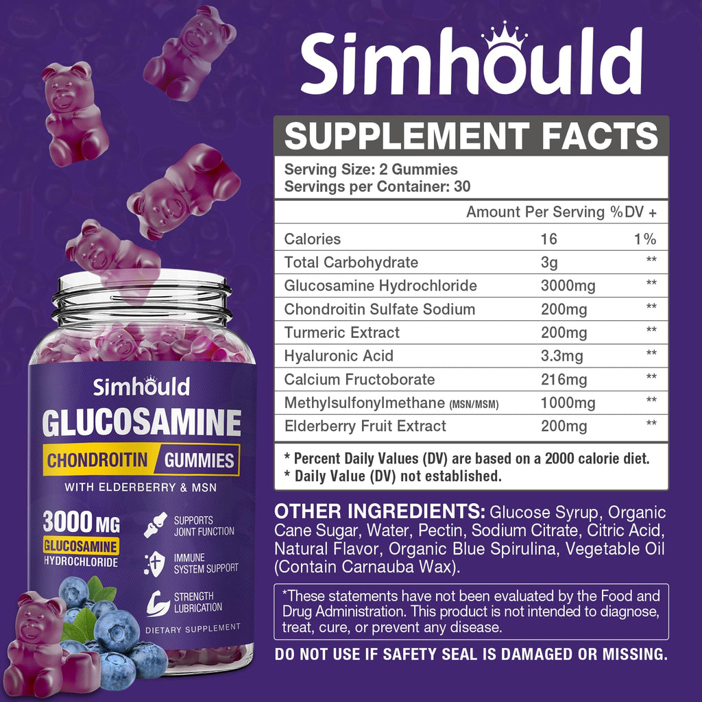Glucosamine Chondroitin Gummies with MSM & Elderberry G681485