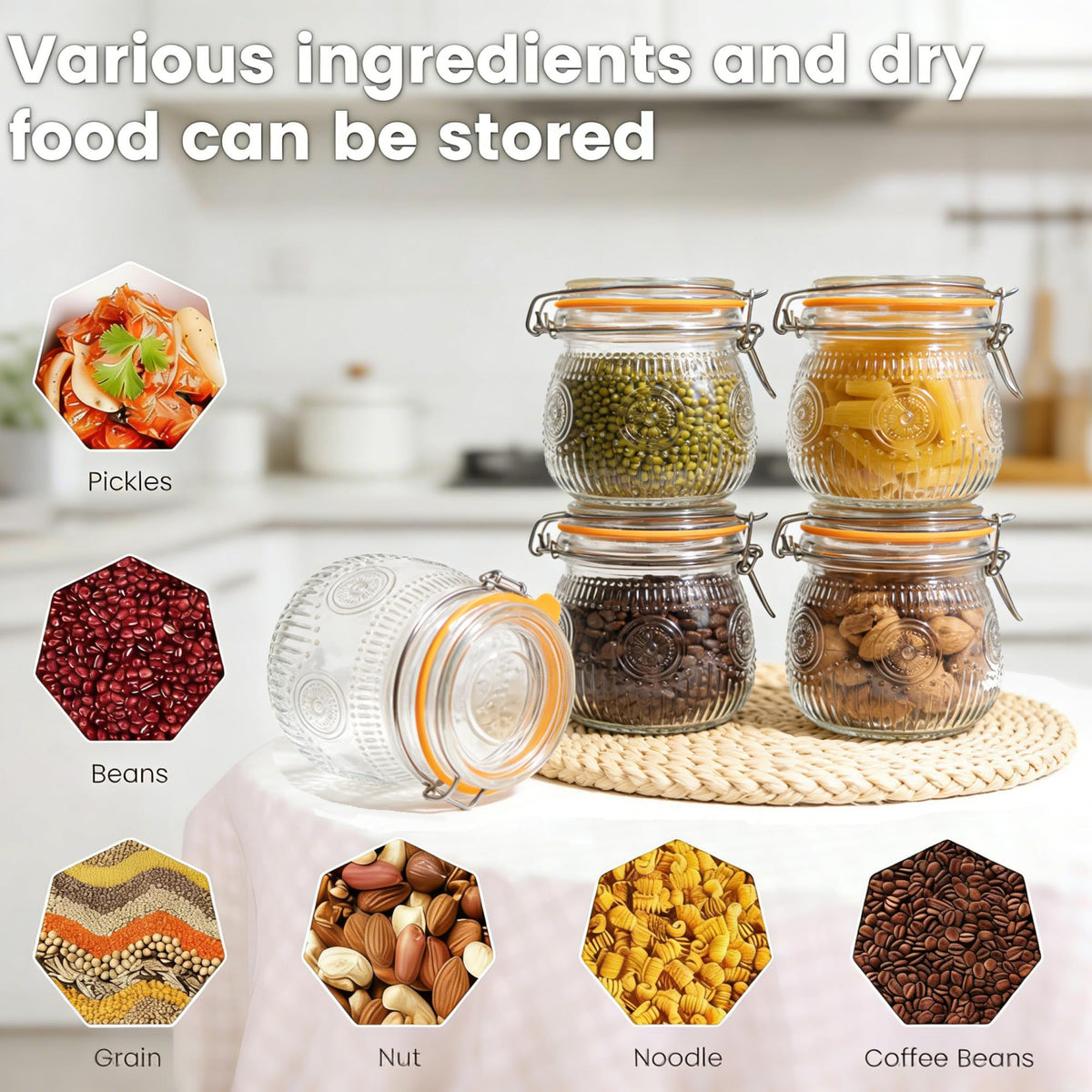 16oz Airtight Mason Jars 6 Pack F79485