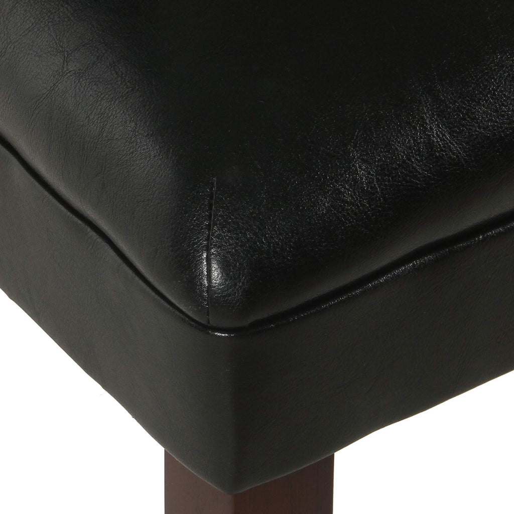 Black Faux Leather Upholstered Dining Chair Set of 2 S662