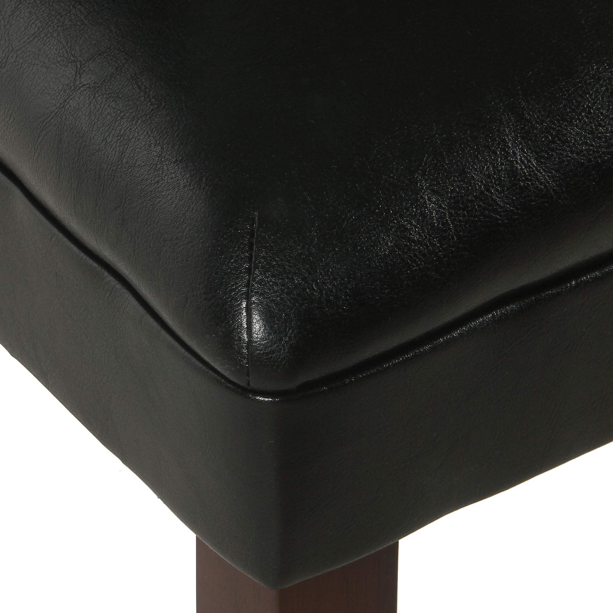 Black Faux Leather Upholstered Dining Chair Set of 2 S662