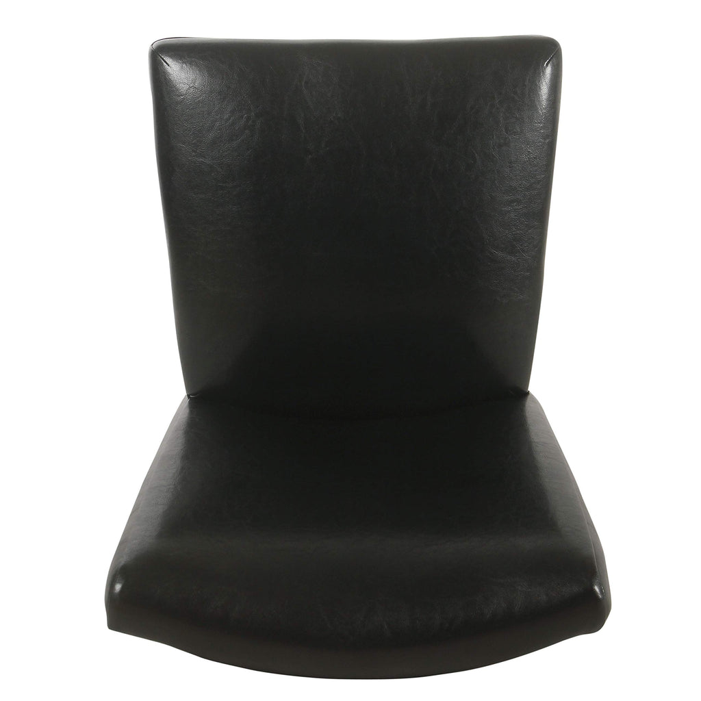 Black Faux Leather Upholstered Dining Chair Set of 2 S662