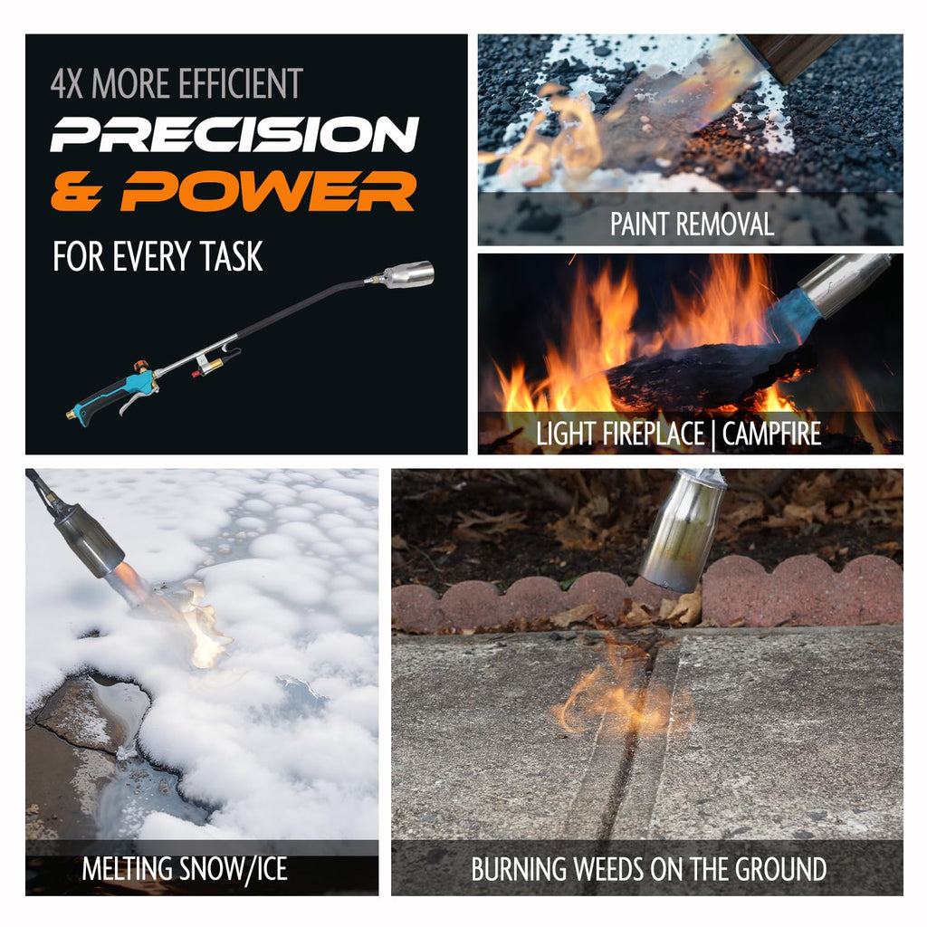 Propane Torch Weed Burner with 13 ft Hose, Adjustable 2,200,000 BTU Self Igniting O58593