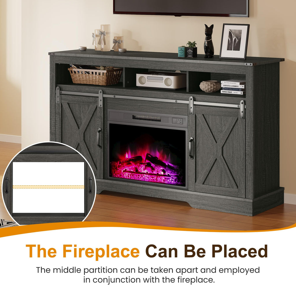 Farmhouse TV Stand for 65+ Inch TV V919798