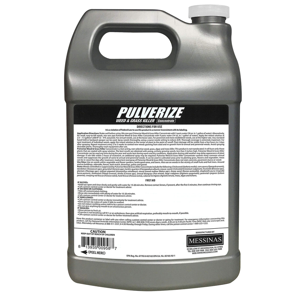 All Natural Fast Acting Non-Staining Weed and Grass Killer Concentrate 1 Gallon I134