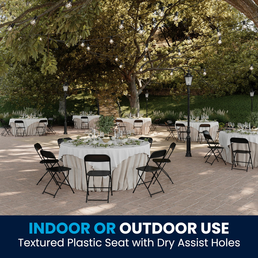Black Plastic Folding Event Chair 10-Pack Y897040
