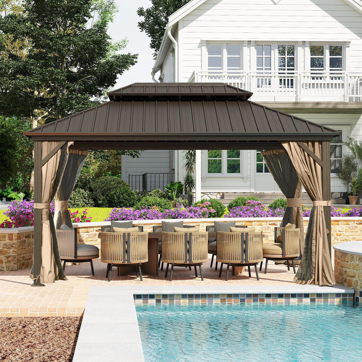 10'X14' Metal Outdoor Gazebo B6037