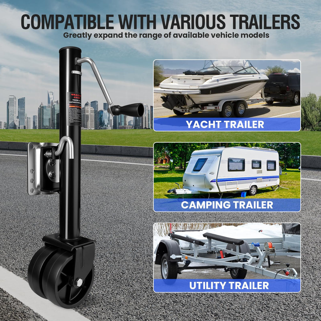 2000 lbs Dual Wheel Trailer Jack I92637